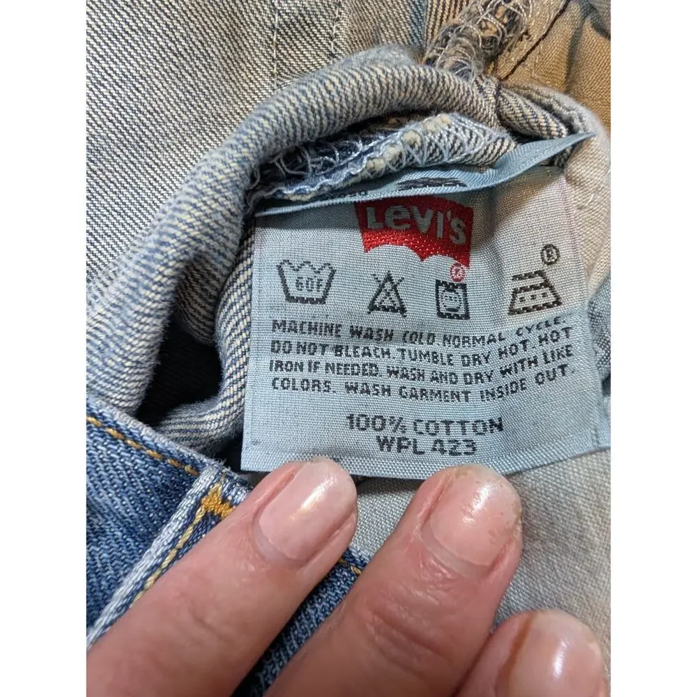 Levi's 501 XX Jeans Mens 38x32 Vintage Button Fly Medium Wash Denim
